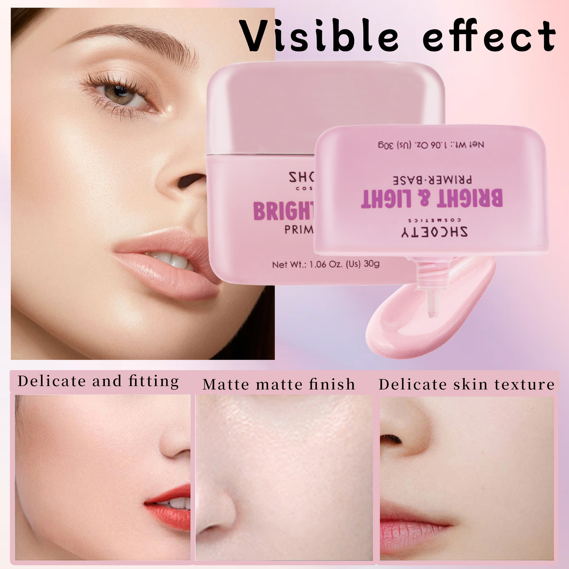 SHCOETY Eye Natural Isolation Moisturizing Primer Facial Base, invisible pores, no clogging Powder primer undefined