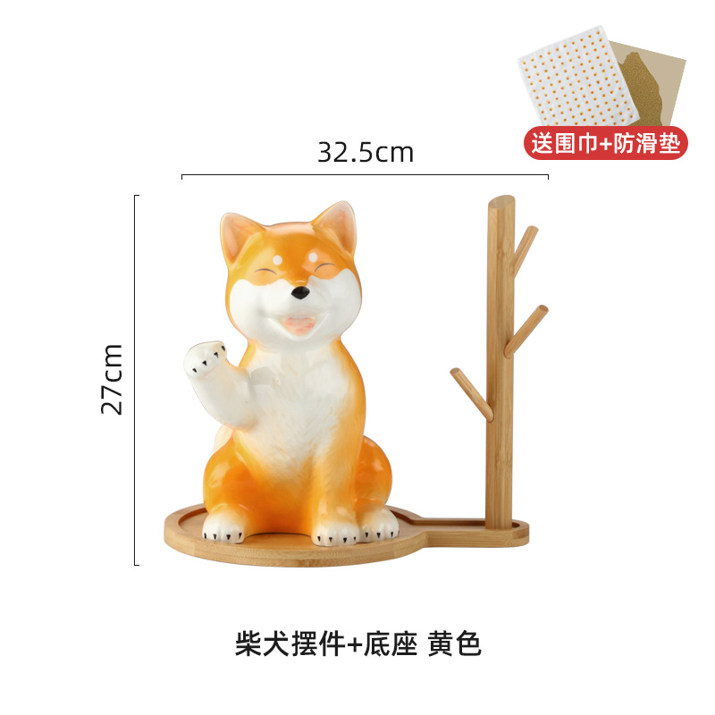 Amarillo Shiba Inu-medio + percha