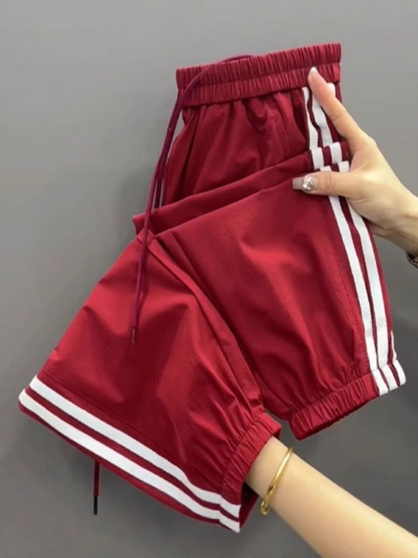 大きいサイズの薄いアイスシルクハーレムパンツ女性の夏薄い緩い痩身カジュアルレギンス9点速乾性スポーツパンツ|undefined