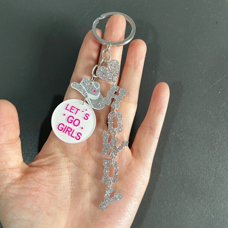 Daily, Festival Occasion Streetwear Letter Heart Shape Arylic Valentine'S Day Unisex Keychain