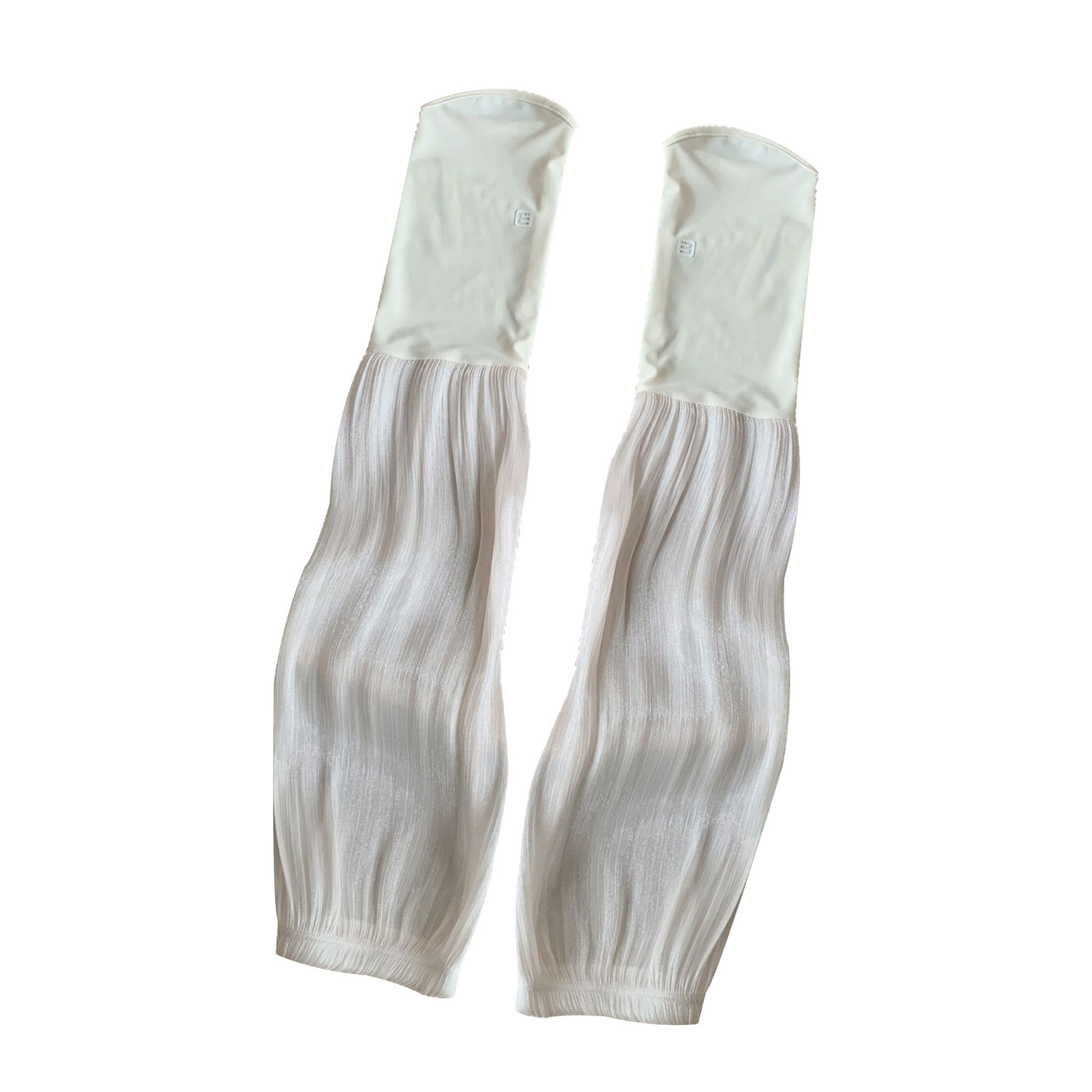 Mangas de hielo, mangas de protección solar, costuras con guantes para los dedos, paseos de verano, versión suelta y alargada, protección fina contra los rayos UV