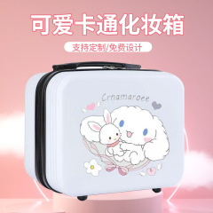 Portable cosmetic bag new large capacity ins style cute cartoon cosmetic case small travel case portable storage box