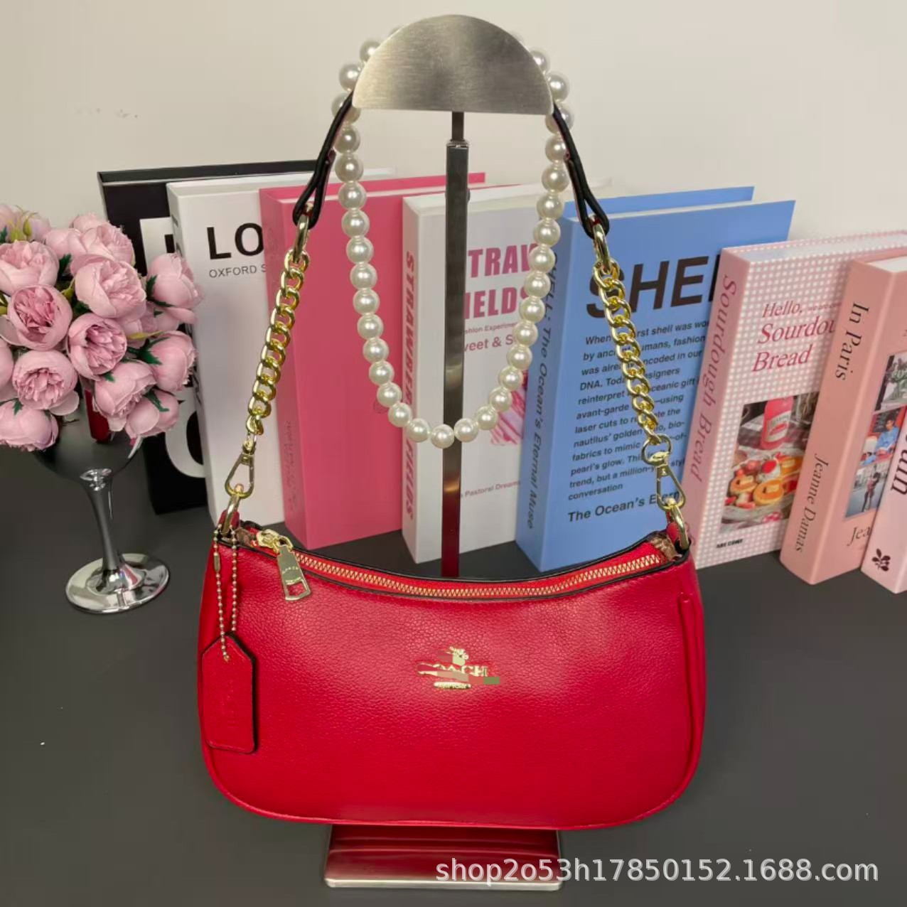 Kome nuevo Teri24 bolso axilar impresión clásica bolso de mahjong de viaje versátil bolso de media luna de mujer bolsos