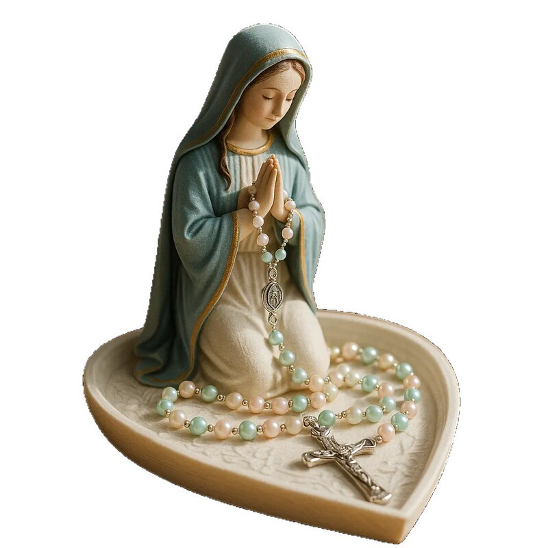 跨境新品Virgin Mary Rosary Holder玫瑰念珠架|undefined
