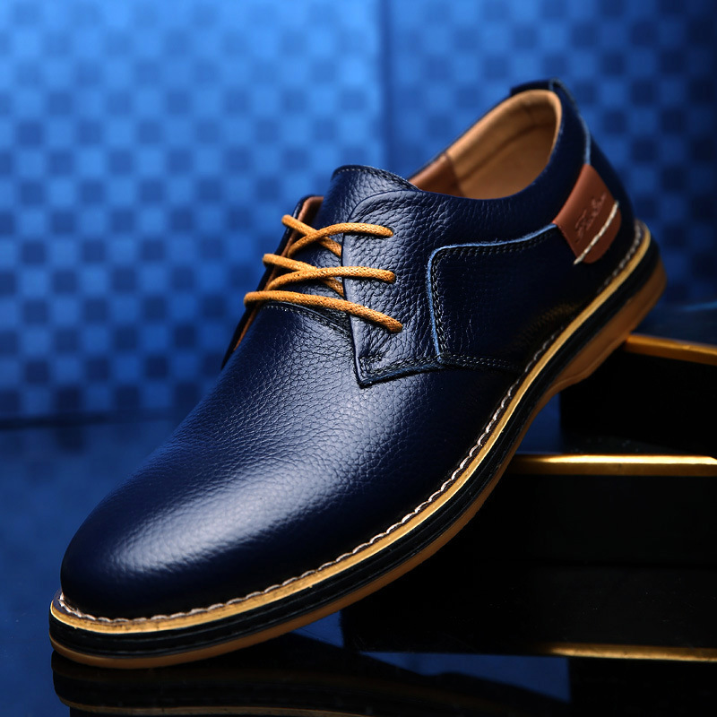 Spring and Autumn Cross-Border Large Size Men's Shoes Low-Top Lace-Up Men's Casual Leather Shoes Hand-Sewn British Style Work Shoes for Men Spring and Autumn Cross-Border Large Size Men's Shoes Low-Top Lace-Up Men's Casual Leather Shoes Hand-Sewn British Style Work Shoes for Men