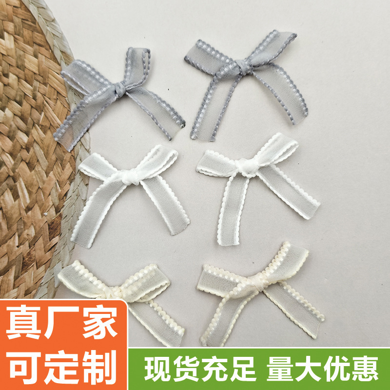 スポット木製耳ポリエステル綿手結びリボン diy リボンリボン女性の靴下アクセサリーヘアピンジュエリーアクセサリー|undefined