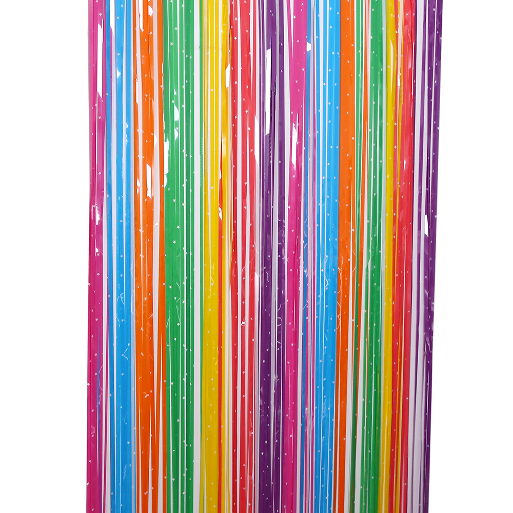 1*2,5 m nuevo macaron lluvia cortina de seda fiesta de cumpleaños sorpresa Fondo pared diseño apoyos colorido lluvia cortina de seda image 3