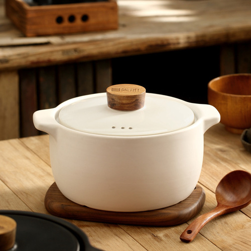 Wholesale Japanese white ceramic casserole open flame high temperature resistant electric ceramic stove gas casserole household soup stew pot