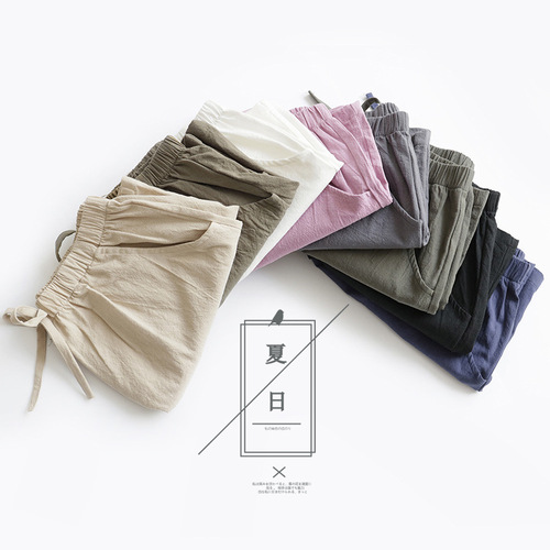 Women's Summer Relaxed Cross-border Shorts with Stretch Waistband, Loose, Slimming, Casual Outerwear,  New Arrival Shorts for Women, Wholesale