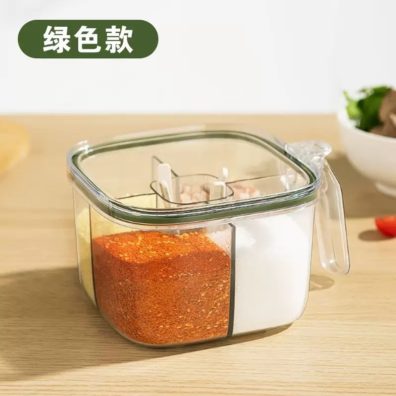 调料盒一体多格厨房多功能透明调料罐盐胡椒味精组合调味盒收纳罐|undefined