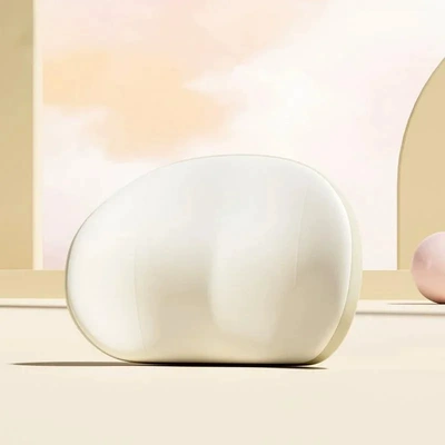 Car Headrest, Neck Pillow, Car Headrest - memory-foam-lumbar-support-off-white