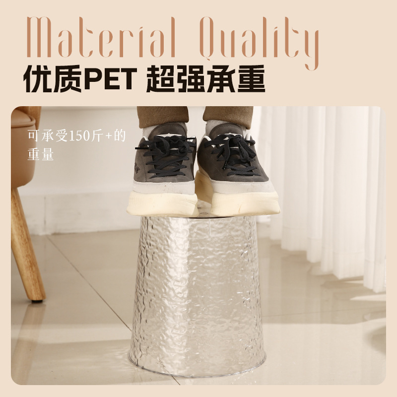 Light luxury trash can ins style and high-quality household high-end open-end pull-out trash can living room