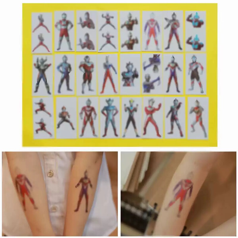 Tattoo Ultraman Superman Q-Version Embossed Long-Lasting Cartoon Waterproof Stickers for Children Boys, Non-Toxic Tattoo Ultraman Superman Q-Version Embossed Long-Lasting Cartoon Waterproof Stickers for Children Boys, Non-Toxic