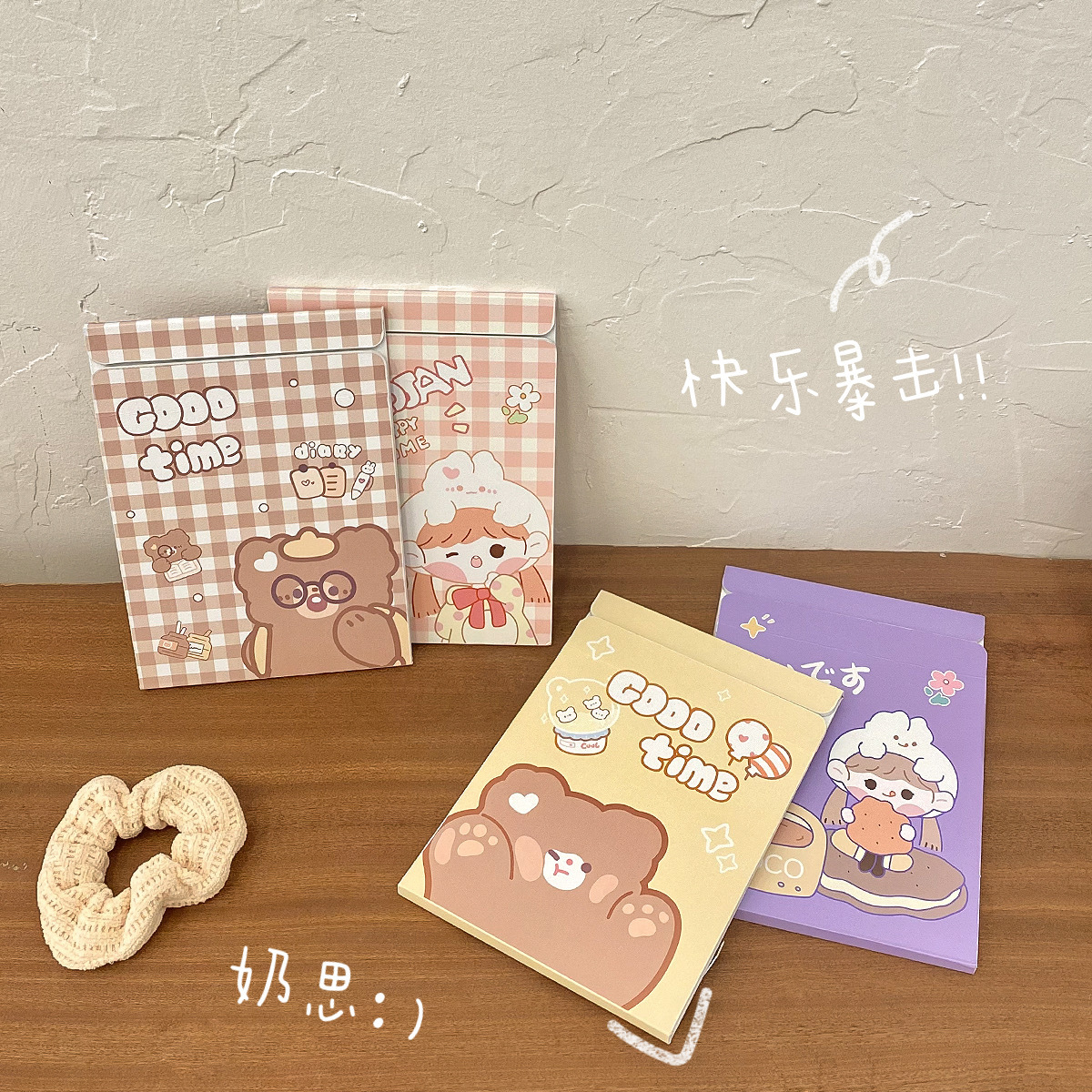 Qiaohui lindo espejo plegable de escritorio espejo vertical de un solo lado dormitorio de estudiantes espejo de maquillaje de escritorio de dibujos animados espejo de maquillaje portátil