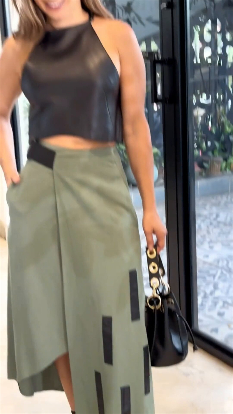Women's Gender Summer Casual Sexy Solid Color Spandex Polyester Maxi Long Dress Skirts