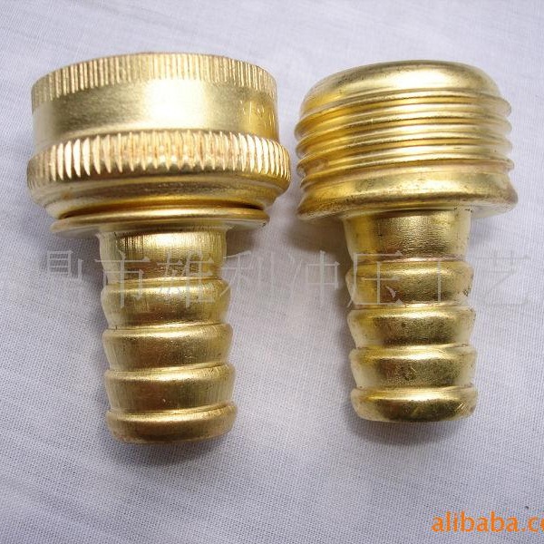 供应外夹型铜接头铜镀镍万向旋转快插弯头快插直角铜接头