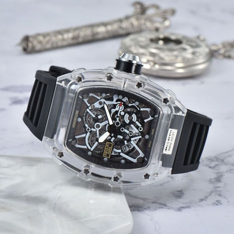 Cross-border Hot Selling Fashion Crystal Transparent Men's and Women's Watch Personalized European and American Young Men's and Women's Students Quartz Watch Wholesale