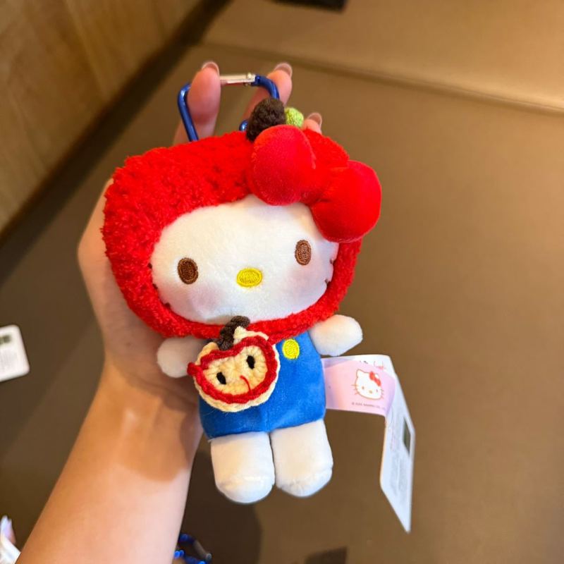 正版kt挂件HelloKitty三丽鸥毛绒公仔玩偶钥匙扣可爱包挂饰礼物|undefined