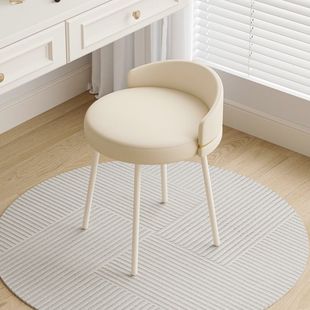 Internet Celebrity Makeup Chair Girl's Bedroom Dressing Table Stool Rotating Cream Style Backrest Chair Light Luxury Simple Swiss Silver