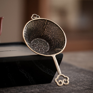 Copper Tea Drain Vintage Tea Filter Tea Filter Creative Tea Strainer Kung Fu Tea Set Accessories Ruyi Xiangyun