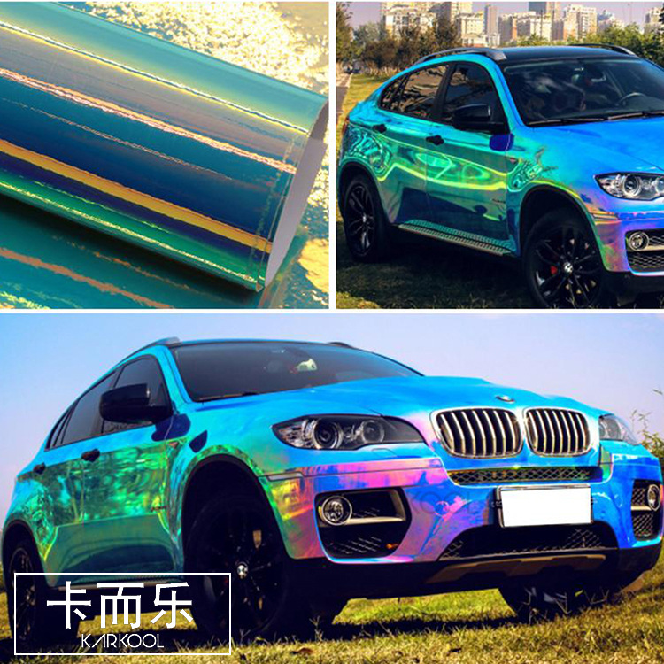 Colorful Electroplating Film Car Color Changing Film Colorful Car Body Color Changing Film Color Changing Car Sticker Color Changing Sticker Size Can Be Cut