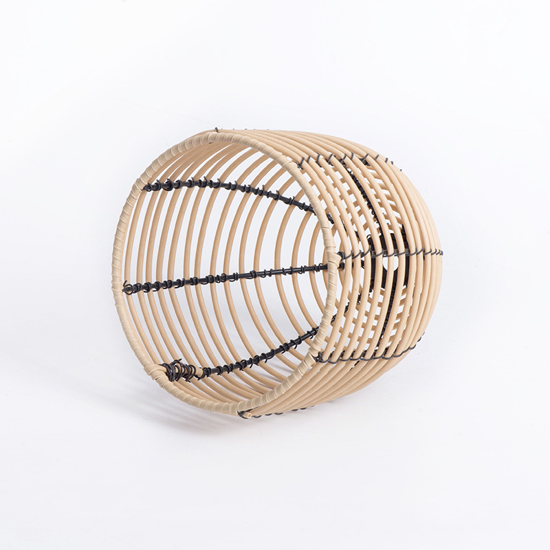 Lámpara de araña de ratán de plástico tejida a mano, pantalla de lámpara, restaurante de casa de familia, restaurante de olla caliente, estudio de cafetería, decoración de iluminación creativa