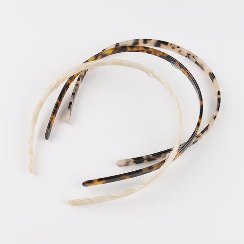 Chic Retro Tortoiseshell Acetate Hair Clip, Stylish Minimalist Daily Basic Headband for Washing Face, Non-Irritating