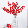 Supply of single fork 12 fruit red fruit simulation flowers red berries, rich fruit, rich fruit, winter green fruit simulation wholesale