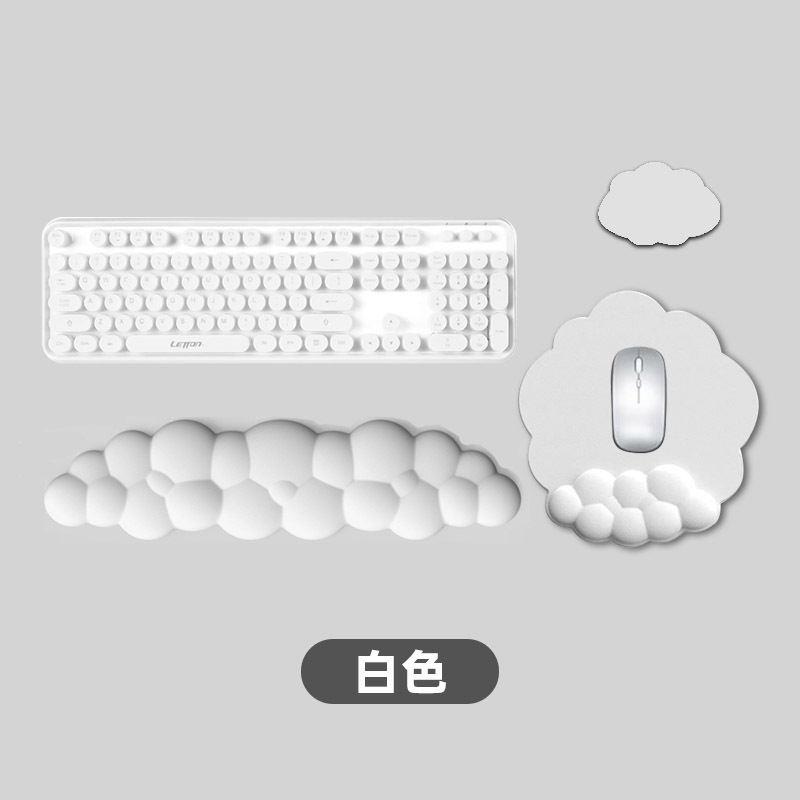 Cojín de muñeca de la almohadilla de ratón de la nube caliente transfronteriza al por mayor computadora oficina de escritorio antideslizante almohadilla de muñeca de espuma de memoria