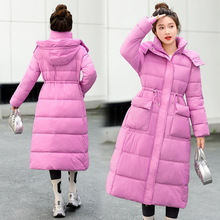 冬季新款羽绒棉服女中长款大码修身棉衣韩版休闲加厚棉袄外套