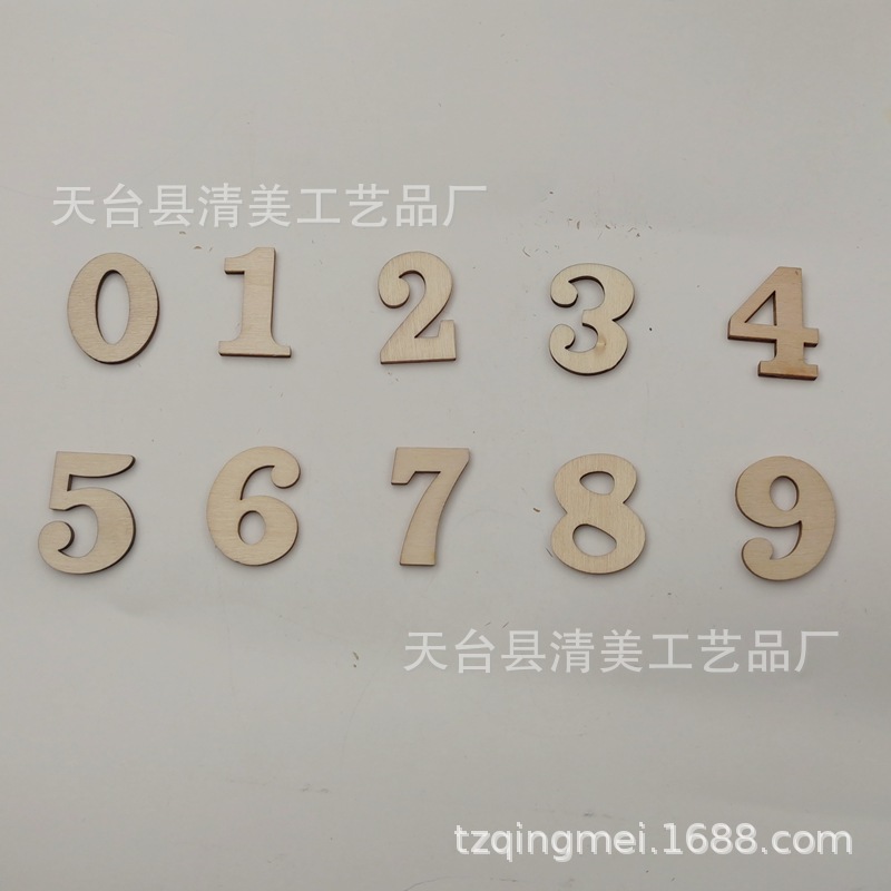 Tronco de 3cm 0-9 mezcla digital de madera de bricolaje 0-9 mezcla digital 50/100 piezas por paquete