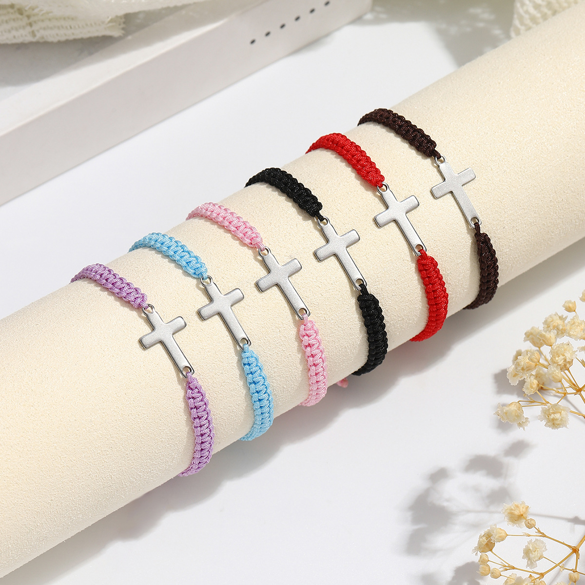 woven universal fashionable bracelet stainless steel handmade for…
