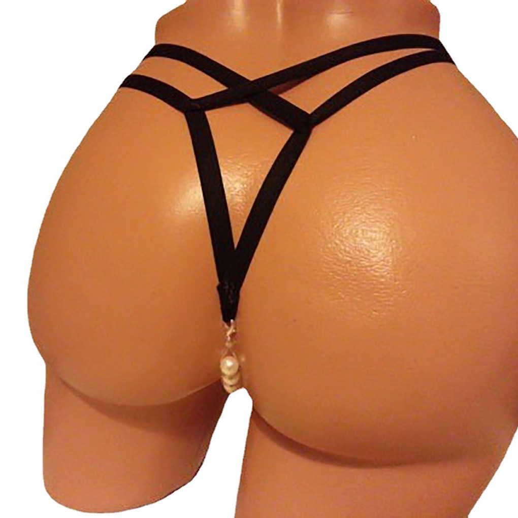 Ventas directas de fábrica entrega de una pieza europea y americana transfronteriza estilo punk cordón perla producción tanga accesorios de ropa