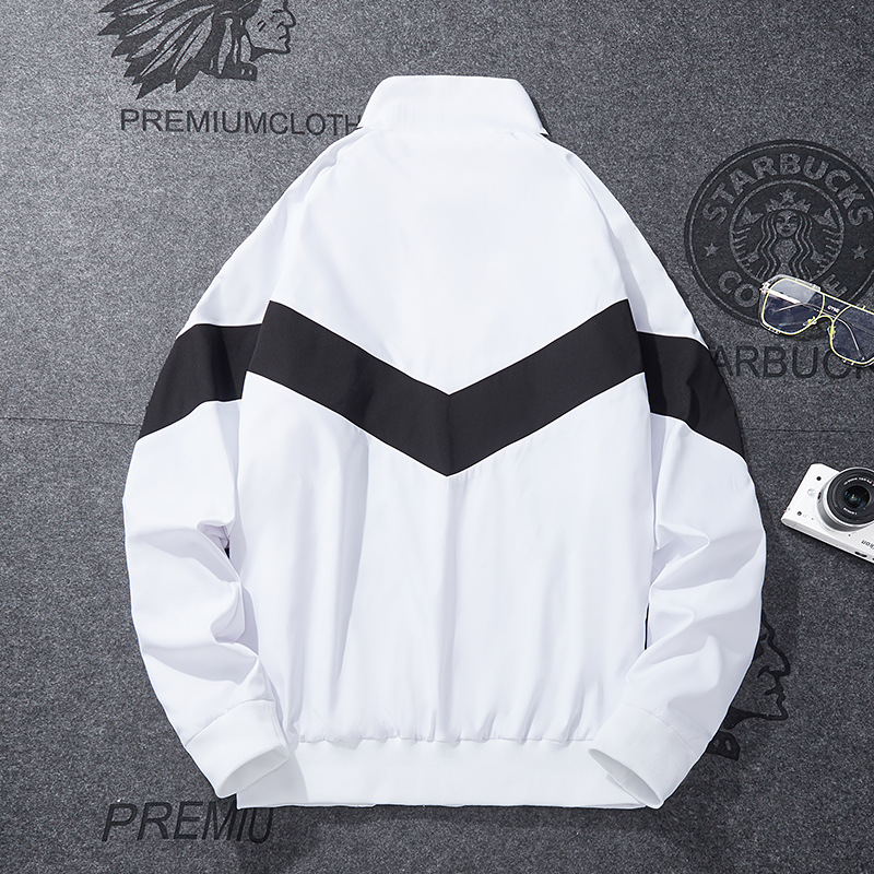 Primavera y otoño nueva moda deportiva de moda hombre cardigan chaqueta de cuello vertical moda deportiva casual chaqueta suelta chaqueta