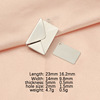 Spot hot -selling mirror titanium steel love letter envelope outside single -hole stationery can be used by DIY engraving pendant accessories accessories