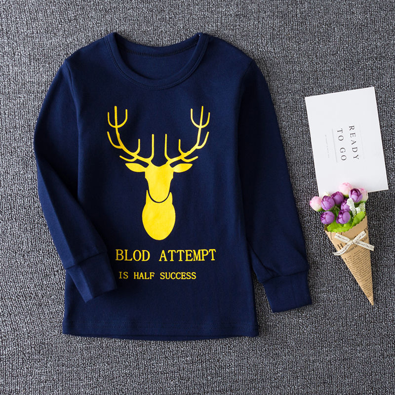 纯棉儿童内衣单件上衣男童女童秋衣毛衫宝宝睡衣线衣衬衣