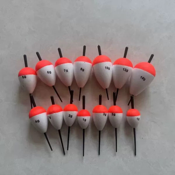 Cross-Border Foam Fishing Floats, Hard Foam Floats with a Line through the Middle, Big Belly Floats, Sea Fishing Floats, Solid Core Through-Hole Big Belly Long-Casting Fishing Floats