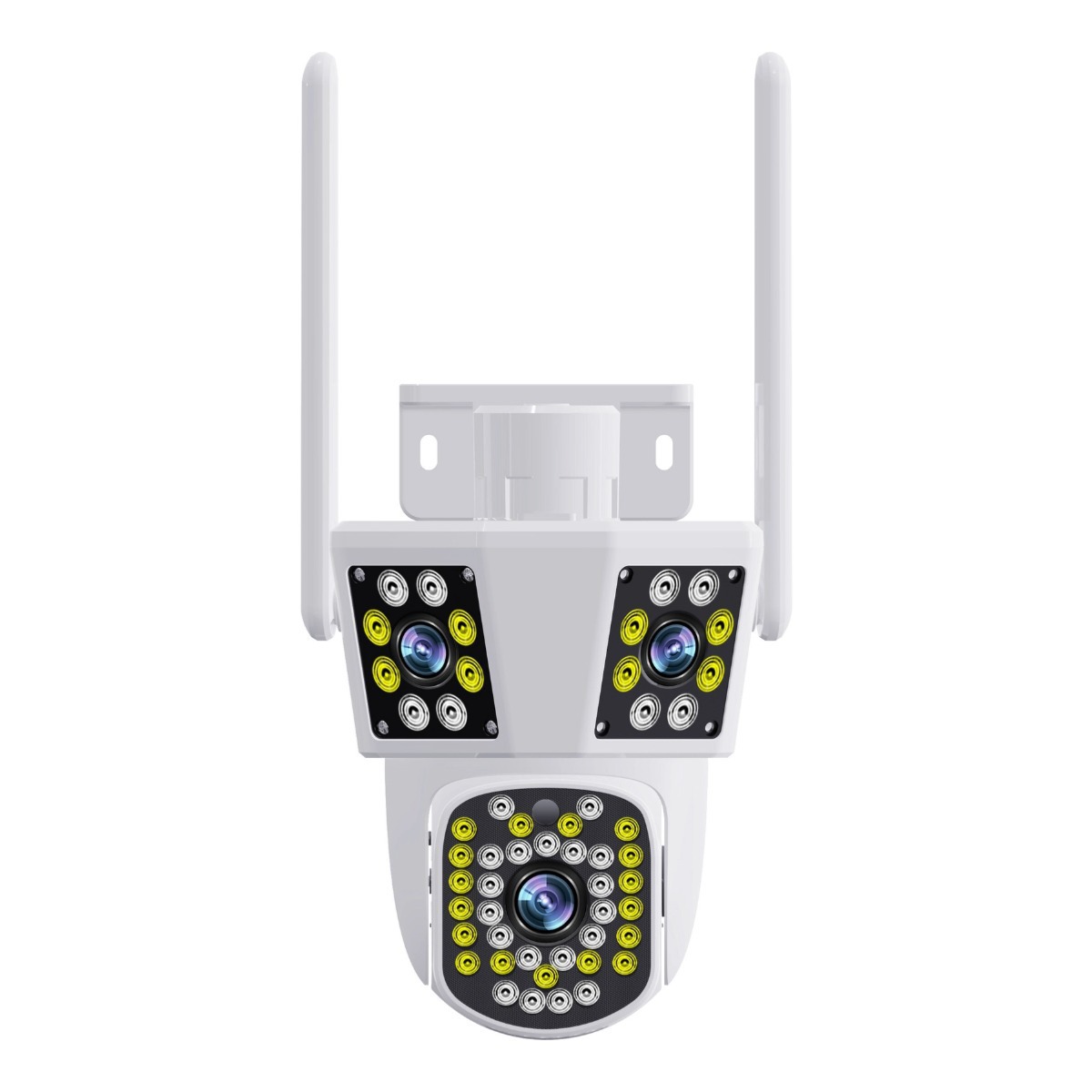 15+8+8灯三目枪球三镜头三画面超广角拼接枪球联动 WiFi 室外防水