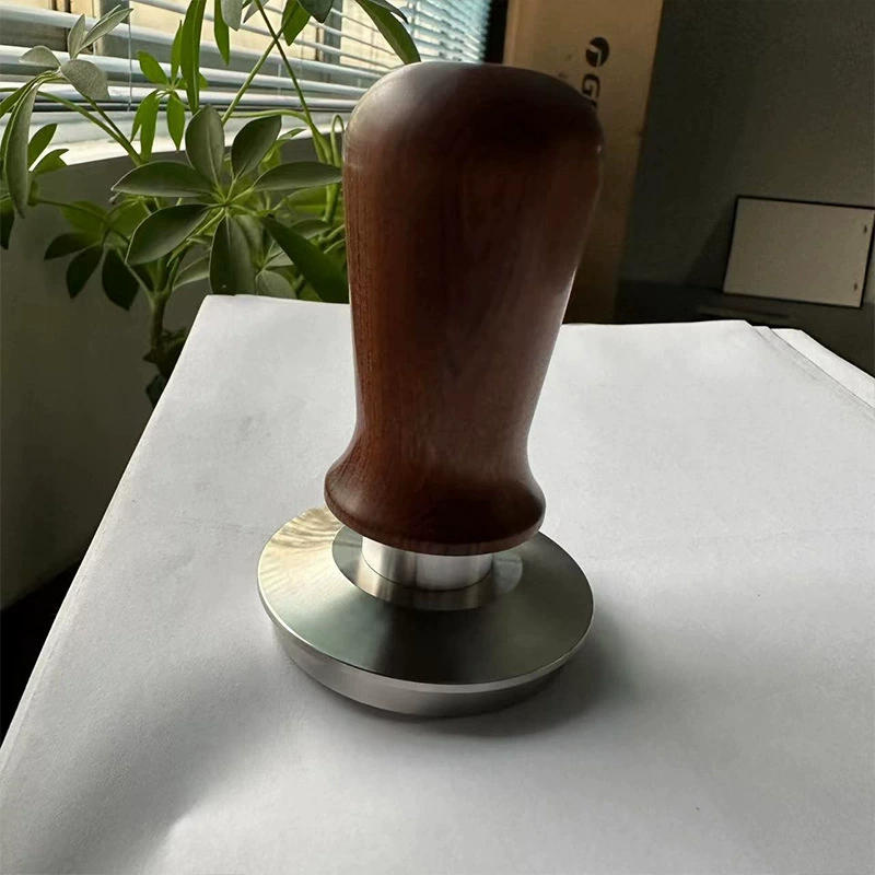 (Cross-border trading), coffee elastic handle stainless steel from natural wood, teaches balance