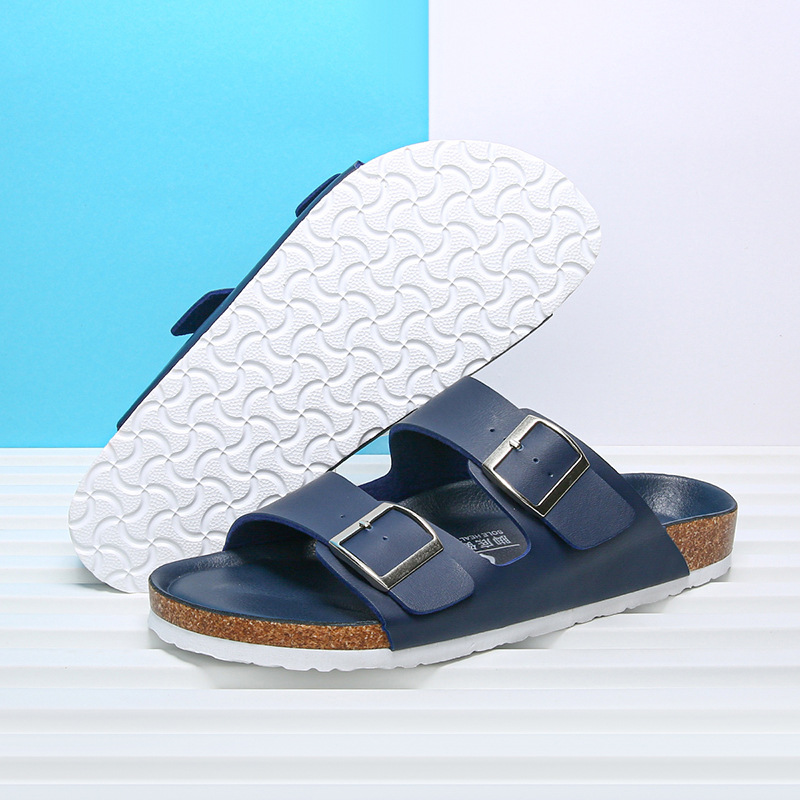 2024 zapatillas de corcho para hombres y mujeres zapatillas de hebilla