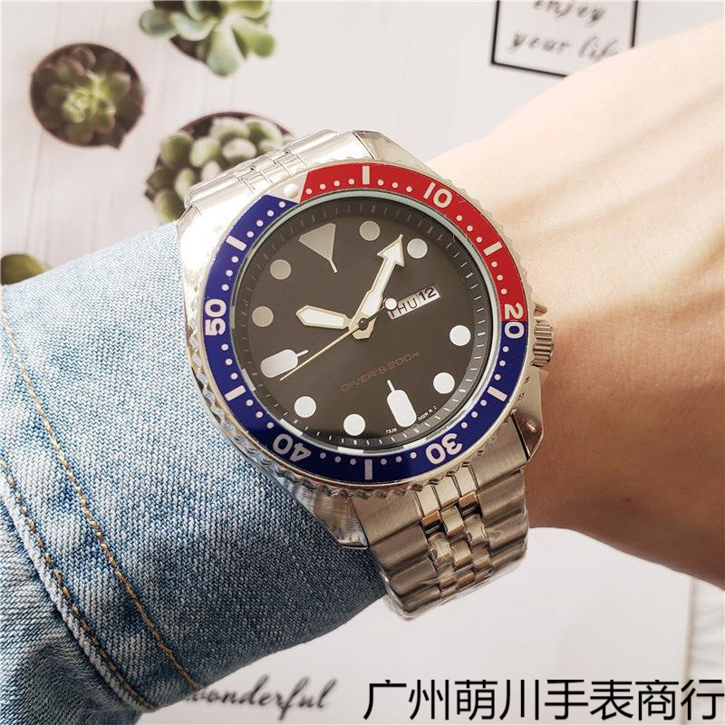 Cross-Border Exquisite Craftsmanship Stainless Steel Tape Model High Quality Stainless Steel Watch Strap Fashionable Men's Watch