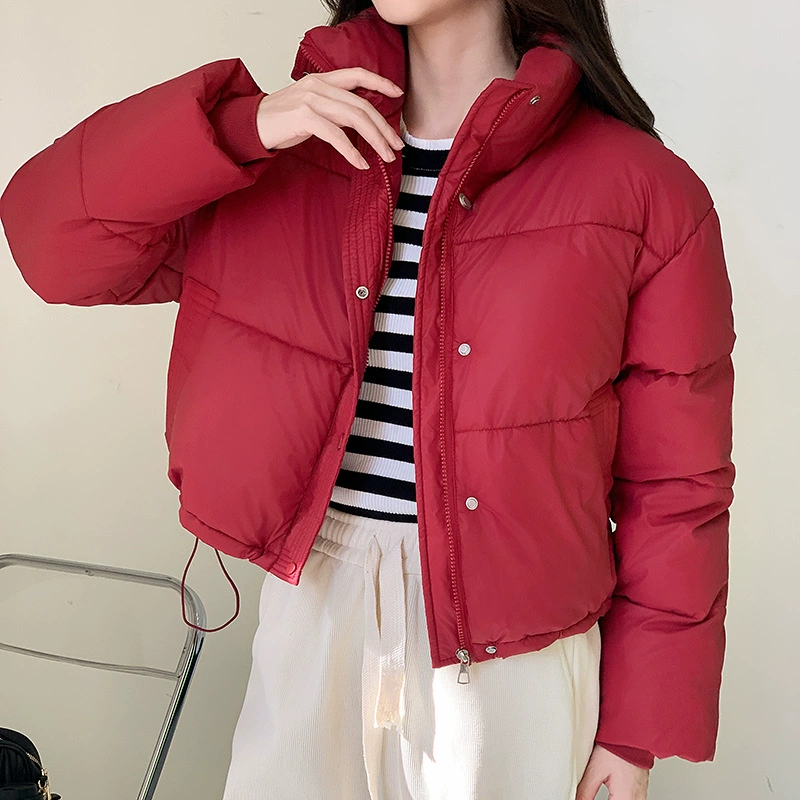 Внешняя торговля новые яркие лица без стирки пуховая хлопчатобумажная одежда женский короткий воротник