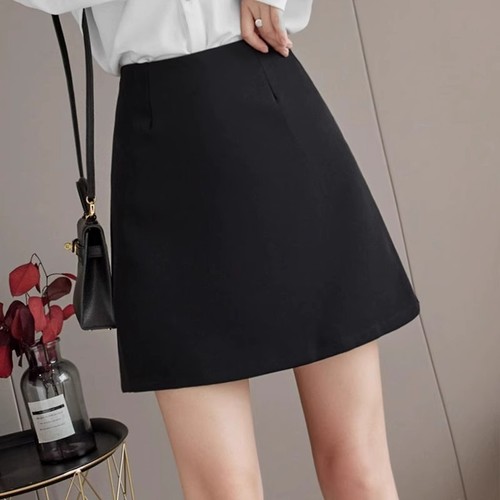French-style fitted suit half skirt hot girl high-waisted skirt children's clothing spring fashion slimming petite A-line short skirt