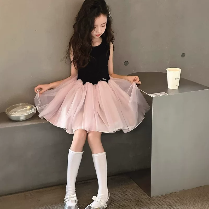 Summer skirt, small princess costume, dress, for teenagers, high-quality style
