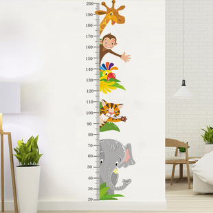 New Lw-C05 Animal Height Stickers for Kidsren's Room Kindergarten Baby Measurement Height Ruler Wall Decoration Self-Adhesive