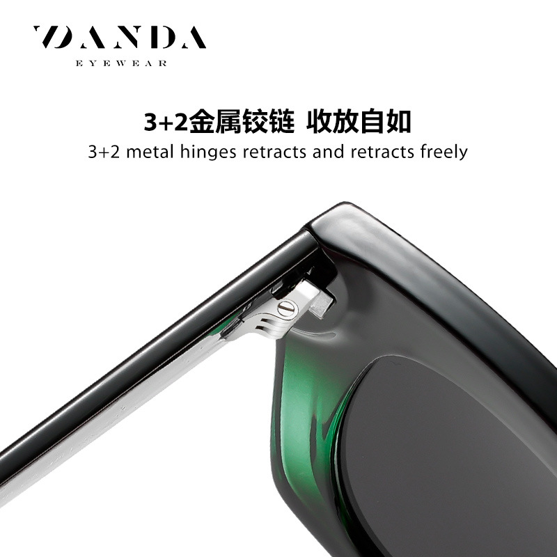 Gafas de sol de venta caliente transfronterizas europeas y americanas S26120 Gafas de sol de hoja polarizada de moda con marco cuadrado retro de alta calidad