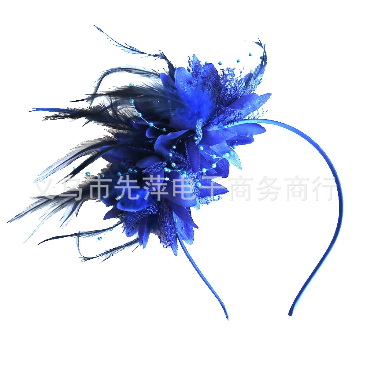 Взрывы Амазонка перо головной убор европейский и американский свадебный головной убор в стиле ретро перо цветок скачки фестиваль цветочные аксессуары для волос черный