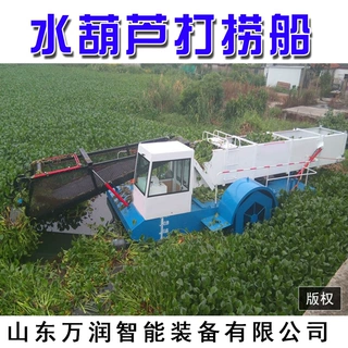 江苏河道水葫芦打捞船现货 安徽水浮莲收割除草船 水面漂浮物清理