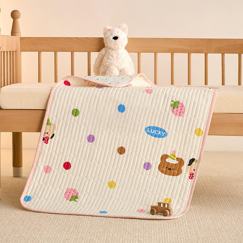 Baby and Children's Diaper Pad, Cotton Double-Sided Waterproof Mattress, Baby Pee Pad, Washable Pure Cotton Thickened Milk Velvet Mattress