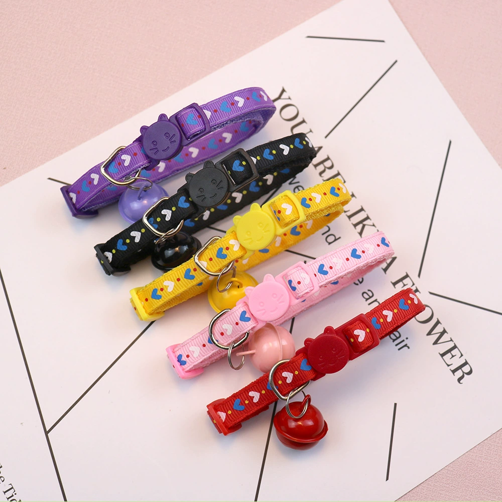 Новый питомец большой колокольчик воротник кошка Пряжка любовь воротник очаровательный Ошейник Кошка собачий ошейник ювелирные изделия для домашних животных